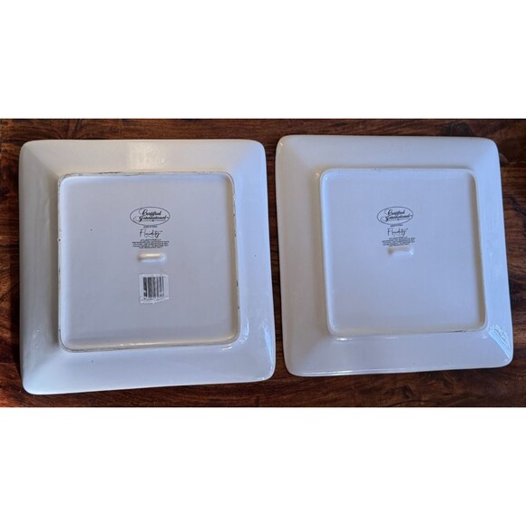 Certified International Fluidity Coastal Blue Ceramic Plate Set 2 Ocean Beach - Picture 4 of 7